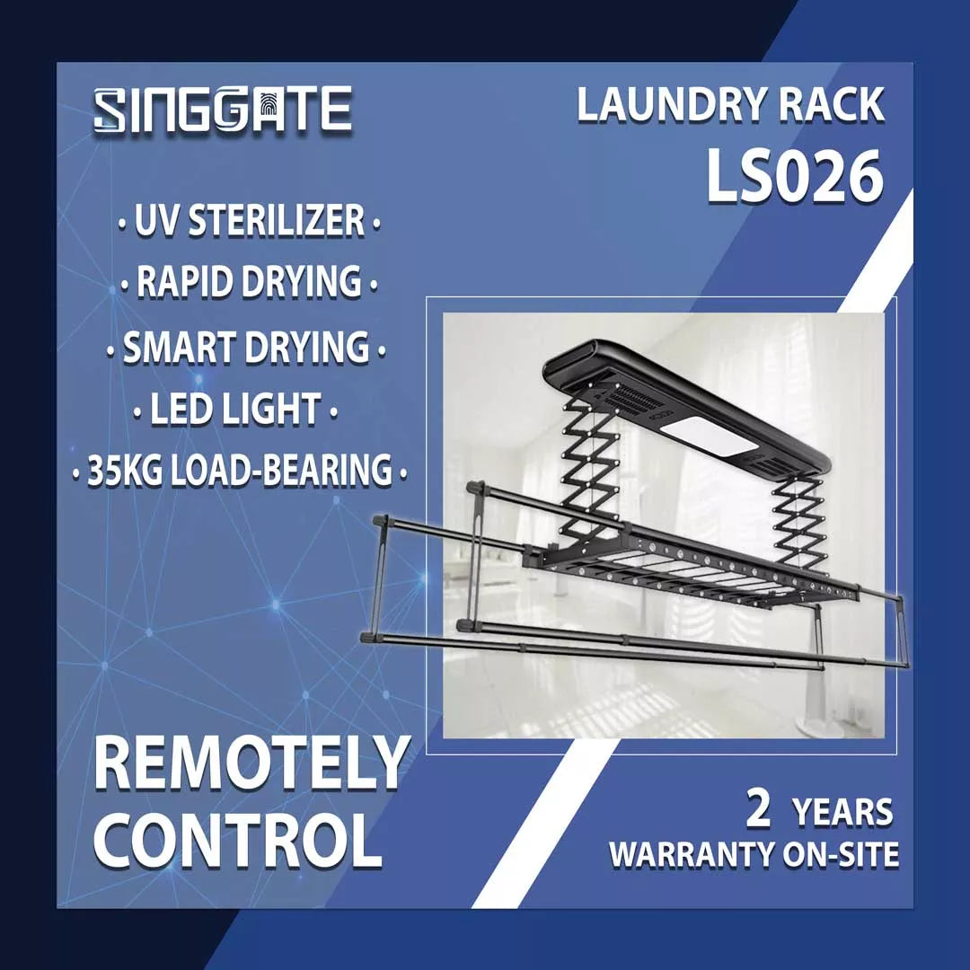 SINGGATE Mega Bundle, *Mega Bundle Deal* FR001 Door Digital Lock + FM021 Metal Gate Digital Lock + LS026 Laundry Rack - SINGGATE Digital Lock