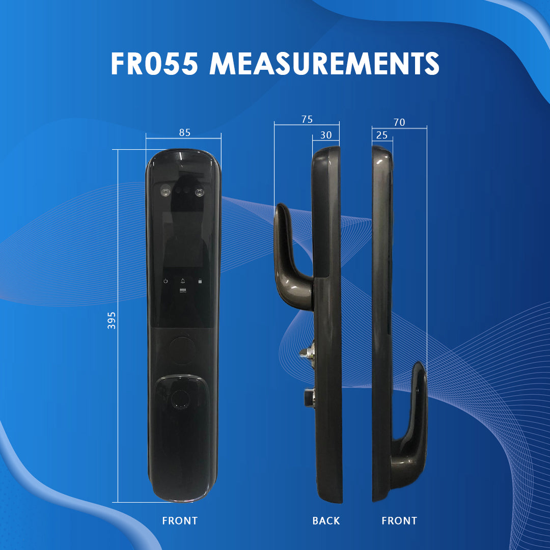 SINGGATE Door Digital Lock, FR055 Palm & 3D Face Recognition Digital Door Lock - SINGGATE Digital Lock