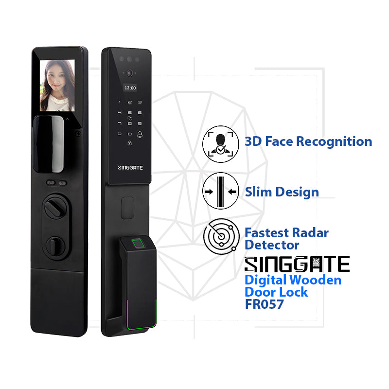 SINGGATE Door & Gate Bundle, ❤️Upgraded Version❤️*Bundle Deal* FR057 Door Digital Lock + FM021 Metal Gate Digital Lock - SINGGATE Digital Lock